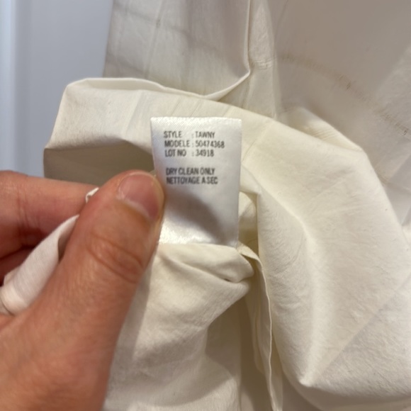 Theory, size 12, white, pleated, wraparound skirt - Picture 7 of 12